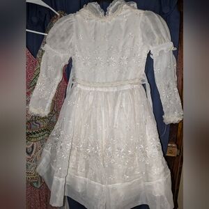 Vintage White Child's Lace Dress JJ